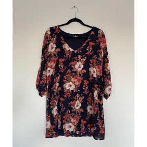 Lulus Floral Long Sleeve Dress